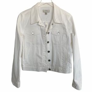 J. Crew White Denim Jacket NWT Size L